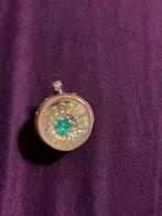 Kleine zeer oude kerstbal - deukbal geel blauw, Verzenden, Zo goed als nieuw