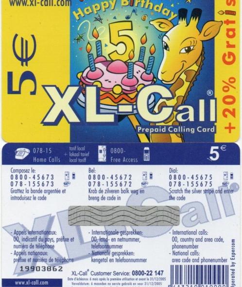 Belgacom "XL Call" telefoonkaart, Verzamelen, Telefoonkaarten, Ophalen of Verzenden