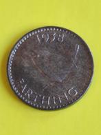 1938 Engeland farthing in brons George VI met vogel, Verzenden, Overige landen, Losse munt