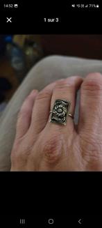 Bague ancienne art deco argent et marcassites, Ophalen of Verzenden, Zo goed als nieuw, Zilver, Zilver