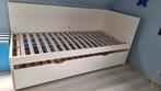 Wit ikea bed / incl. logeerbed, lattenbodems, matrassen, Ophalen, Gebruikt, 90 cm, Eenpersoons