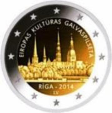 2 euros Sp. Sortir. Lettonie Riga, Enlèvement ou Envoi, Autres pays, 2 euros, Monnaie en vrac