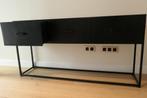 sidetable zwart metaal, Huis en Inrichting, Tafels | Sidetables, Ophalen, Gebruikt, Industrieel, Metaal