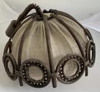 Manou Rotan Hanglamp Jute Stof Bamboe Vintage Wicker Lamp Ra, Huis en Inrichting, Verzenden, Zo goed als nieuw, Stof