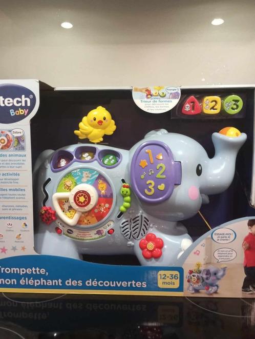 VTech Baby - Discovery Elephant Trompet, Kinderen en Baby's, Speelgoed | Vtech, Nieuw, 6 maanden tot 2 jaar, Ophalen of Verzenden