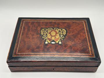 Speldoos - met munten in marqueterie uit de Napoleon III-per beschikbaar voor biedingen
