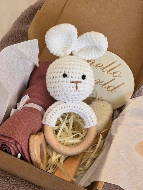 Handgemaakte set knuffels - 100% katoen, Kinderen en Baby's, Kraamcadeaus en Geboorteborden, Nieuw, Ophalen of Verzenden
