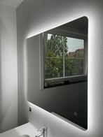 Badkamerspiegel afgeronde hoeken met spiegelverlichting, Doe-het-zelf en Bouw, Sanitair, Nieuw, Wastafel, Ophalen, Chroom