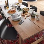 EetTafel groot 220 x182 x100, Huis en Inrichting, Ophalen, 100 tot 150 cm, Eikenhout, 200 cm of meer