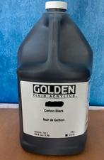 1x Golden Fluid Acryl 3,78LTR S1 2040 Carbon Black., Hobby en Vrije tijd, Ophalen of Verzenden, Acrylverf