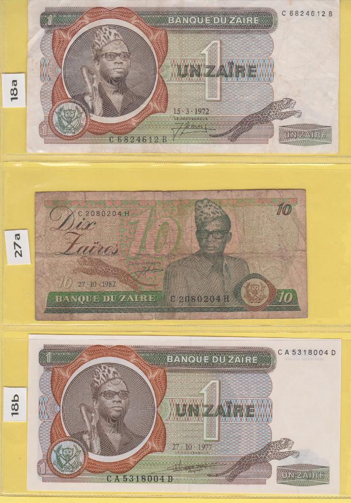 ZAIRE - LOT BILJETTEN (11 stuks), Postzegels en Munten, Bankbiljetten | Afrika, Setje, Overige landen, Ophalen of Verzenden