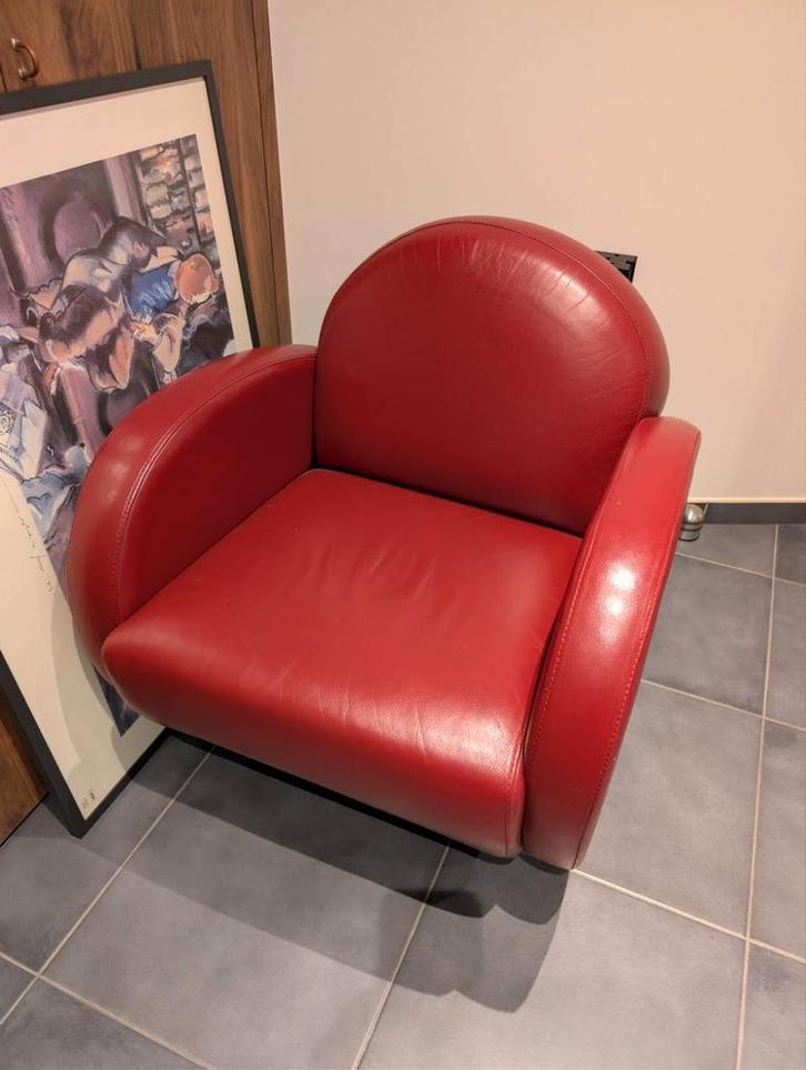 Blikvanger: Retro kuipzetel / fauteuil met chromen draaivoet, Maison & Meubles, Canapés | Sofas & Chaises Longues, Utilisé, Une personne