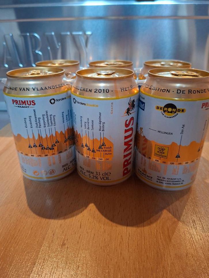 6-pack Ronde van Vlaanderen 2010 bierblikjes, Verzamelen, Biermerken, Nieuw, Pul(len), Overige merken, Ophalen of Verzenden