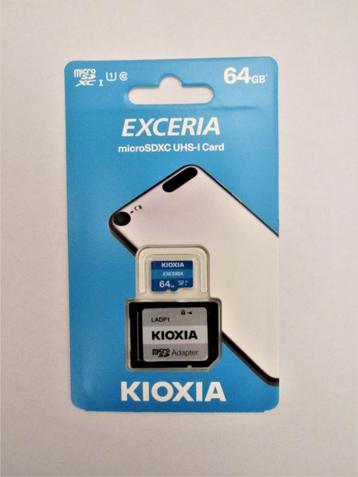 Kioxia (Toshiba) micro SD kaart 64GB nieuw