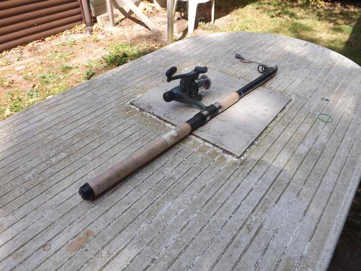 tele hengel van SPRO met molen op, Watersport en Boten, Hengelsport | Algemeen, Gebruikt, Werphengel, Ophalen