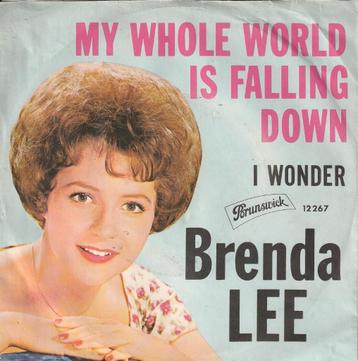 Brenda Lee - My whole world is falling down - %, Single, Utilisé, Pop, 7 pouces
