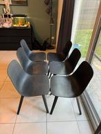 Eetkamerstoelen 6 stuks - antraciet, Huis en Inrichting, Stoelen, Ophalen, Gebruikt, Zwart, Vijf, Zes of meer stoelen