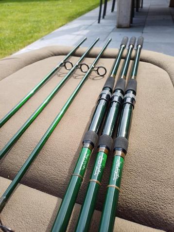 3x Fox Voyager 13ft - 2,75lb + Daiwa Infinity sleeves beschikbaar voor biedingen