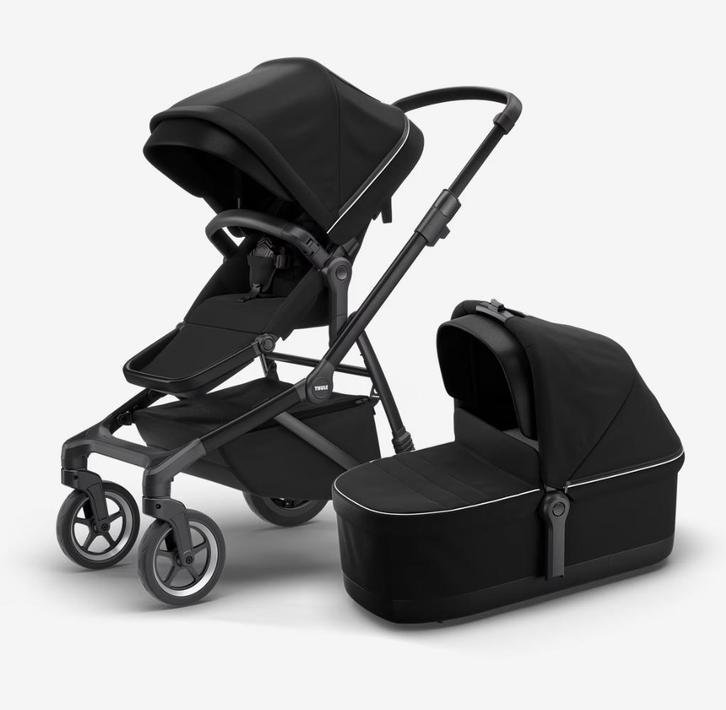 Thule sleek met bassinet en zitje, Kinderen en Baby's, Kinderwagens en Combinaties, Gebruikt, Combiwagen, Overige merken, Duowagen