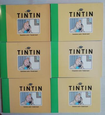 Hergé, Kuifje - 6 Belgacom-telefoonkaarten met zakken  beschikbaar voor biedingen