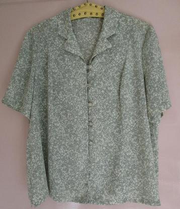 Damesblouse chemisier in groen tinten - maat 46/48 beschikbaar voor biedingen