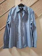 Herenhemd blauw gestreept mt XL, Ophalen of Verzenden, Blauw