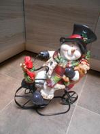 Belle statue de Noël « bonhomme de neige à vélo », Divers, Enlèvement ou Envoi, Neuf