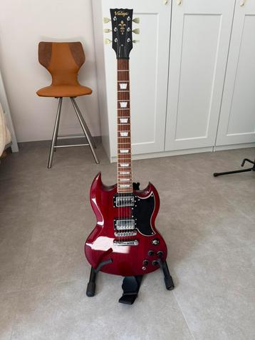 Cherry Red elektrische gitaar als nieuw! beschikbaar voor biedingen