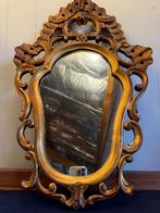 Kleine antieke barok vergulde spiegel, Antiek en Kunst, Antiek | Spiegels, Ophalen, Overige vormen, Minder dan 50 cm, Minder dan 100 cm