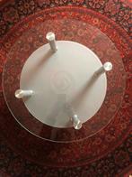 Ronde glazen salontafel, Huis en Inrichting, Ophalen, Gebruikt, 50 tot 100 cm, Glas