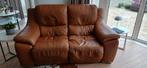 Lederen relaxzetel tweezit, Huis en Inrichting, Zetels | Zetels, Ophalen, Gebruikt, 100 tot 125 cm, Tweepersoons