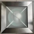 Plafondlamp in inox design --->>> KOOPJE, Ophalen of Verzenden, Zo goed als nieuw, Glas, INOX DESIGN