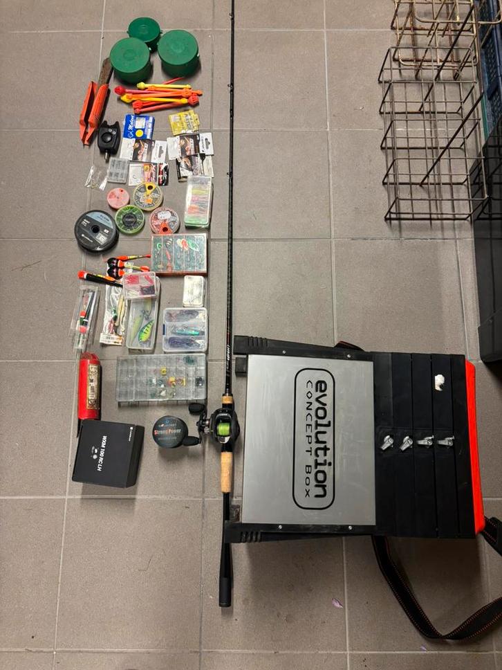 Visset met hengel en starter, Watersport en Boten, Hengelsport | Algemeen, Nieuw, Ophalen