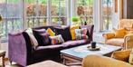 4 -zits zetel "eyecatcher" Engelse design Spink& Edgar, Ophalen, 75 tot 100 cm, Zo goed als nieuw, Stof