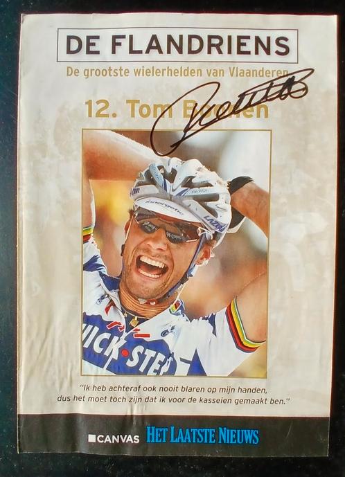 Magazine gesigneerd door Tom Boonen., Sport en Fitness, Wielrennen, Nieuw, Verzenden