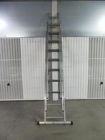 Ladder 3x9 treden, Doe-het-zelf en Bouw, Ladders en Trappen, Ophalen, Gebruikt, Ladder, Opvouwbaar of Inschuifbaar