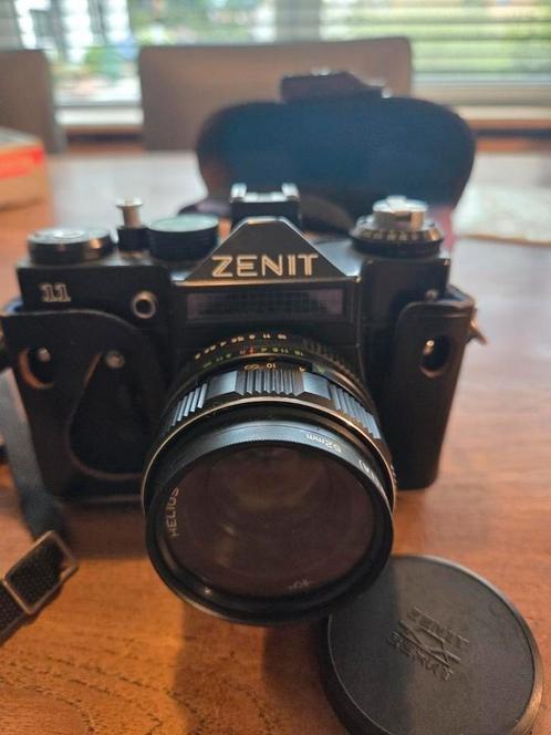 Zenit 11 + Helios-44m-4 SLR camera + flitser, Audio, Tv en Foto, Fotocamera's Analoog, Gebruikt, Ophalen of Verzenden
