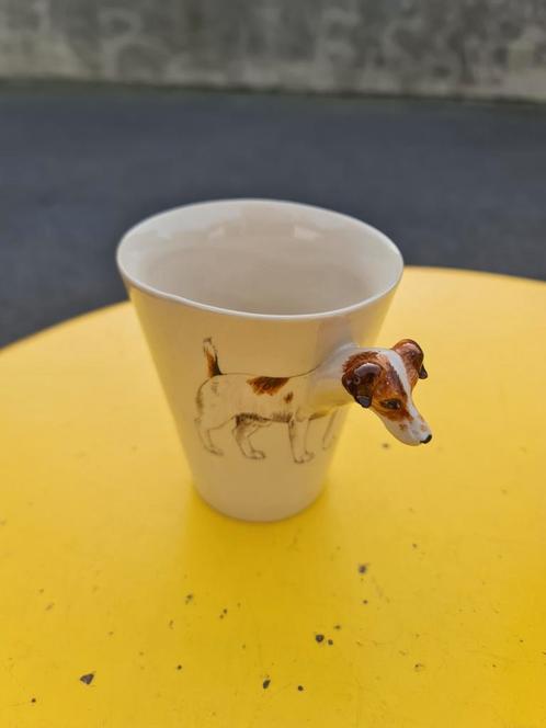 Koffietas : Jack Russel / blue Witch, Huis en Inrichting, Keuken | Servies, Zo goed als nieuw, Ophalen of Verzenden