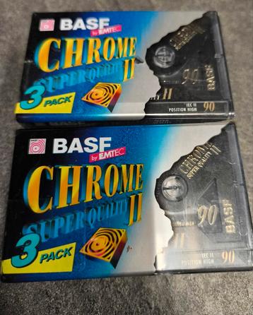 BASF chrome super quality II, 6 cassettes, Tapes, neuves., CD & DVD, Cassettes audio, Enlèvement ou Envoi, Neuf, dans son emballage