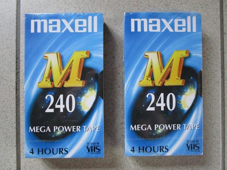 2 NIEUWE VHS cassettes MAXELL 240min (ongeopende verpakking), Cd's en Dvd's, VHS | Film, Nieuw in verpakking, Ophalen of Verzenden