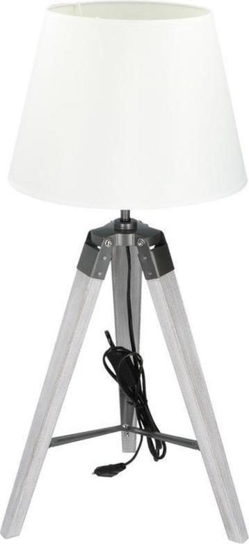 TRIPOD TAFELLAMP WITTE KAP