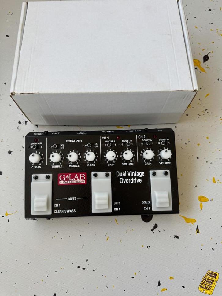 Overdrive G Lab Dual Vintage, Musique & Instruments, Effets, Utilisé, Distortion, Overdrive ou Fuzz, Enlèvement ou Envoi
