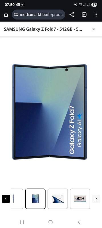 Samsung Galaxy Z Fold 7 256 gloednieuw zegel 2 jaar garantie beschikbaar voor biedingen