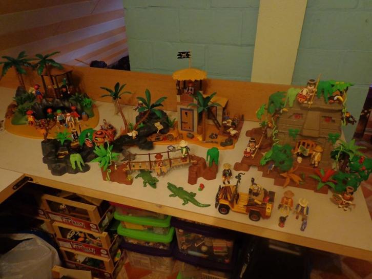 Playmobil jungle + piraten (3 sets), Kinderen en Baby's, Speelgoed | Playmobil, Gebruikt, Los Playmobil, Ophalen