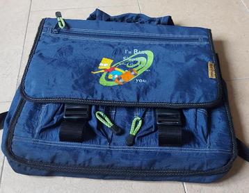 Boekentas blauw met schouderriem beschikbaar voor biedingen