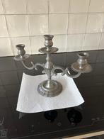 kandelaar (3kaarsen) in tin, Antiek en Kunst, Antiek | Tin, Ophalen
