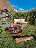 Brasero artisanal  + plancha + séparation pose plats, Tuin en Terras, Ophalen, Zo goed als nieuw