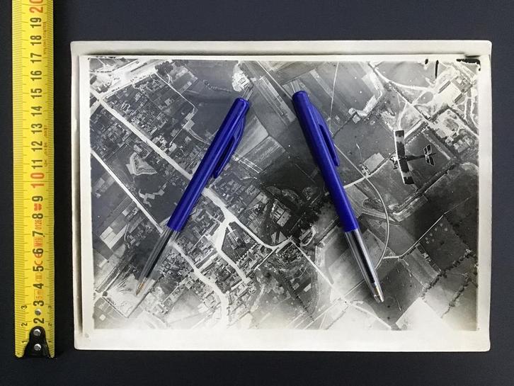 Originele Belgische luchtfoto piloot Olieslagers Woesten WO1, Verzamelen, Militaria | Algemeen, Ophalen of Verzenden