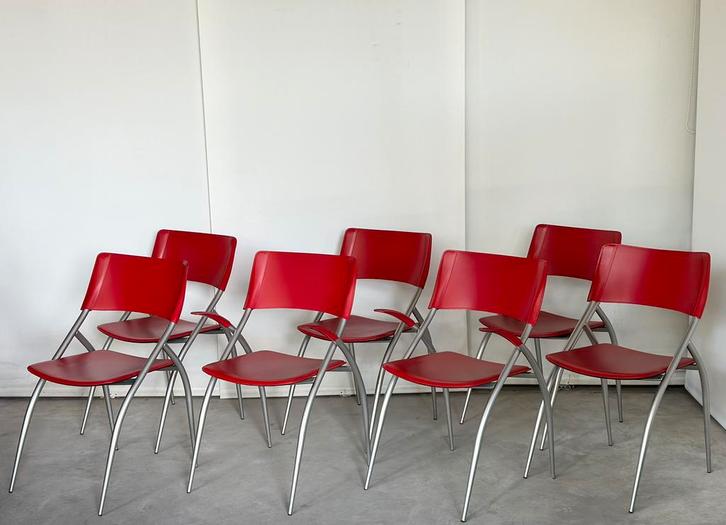 Set van 7 italiaanse “Calligaris” designstoelen, Huis en Inrichting, Stoelen, Ophalen