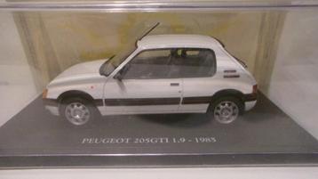 1/24 PEUGEOT 205 GTI 1,9L.HACHETTE,NEUVE en VITRINE disponible aux enchères